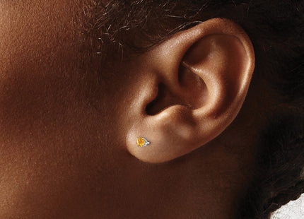 14k White Gold Earrings Style XBE119 - Classique Jewelry Inc.