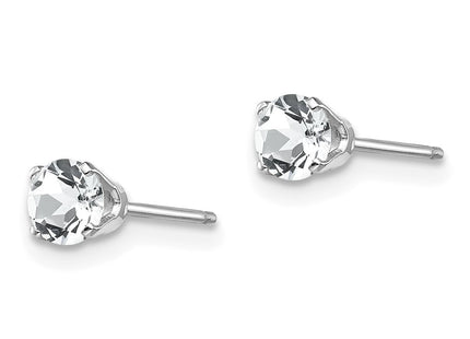 14k White Gold Earrings Style XBE124 - Classique Jewelry Inc.