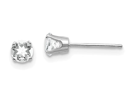 14k White Gold Earrings Style XBE124 - Classique Jewelry Inc.