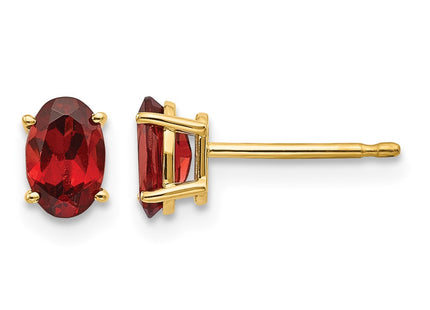 14K gold garnet earrings