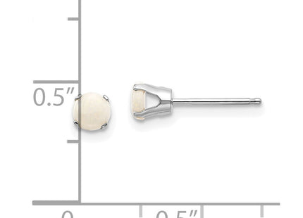 14k White Gold Earrings Style XBE130 - Classique Jewelry Inc.