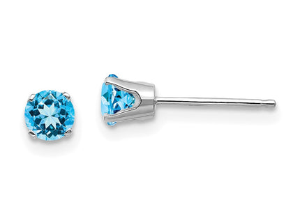 14k White Gold Earrings Style XBE132 - Classique Jewelry Inc.