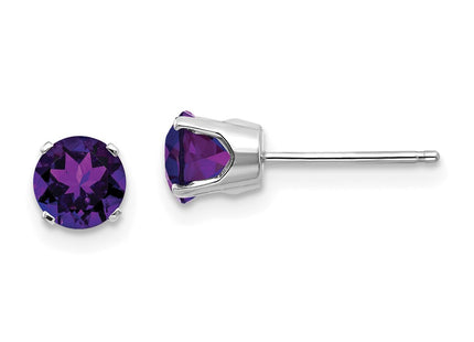 14k White Gold Earrings Style XBE134 - Classique Jewelry Inc.