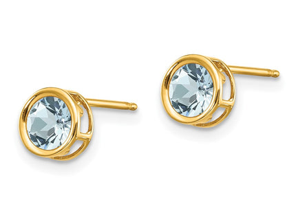 14k Yellow Gold Earrings Style XBE146 - Classique Jewelry Inc.