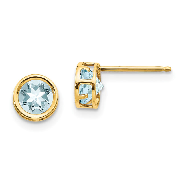 14k Yellow Gold Earrings Style XBE146 - Classique Jewelry Inc.