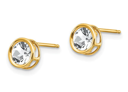 14k Yellow Gold Earrings Style XBE147 - Classique Jewelry Inc.