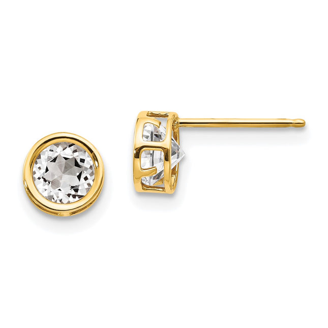 14k Yellow Gold Earrings Style XBE147 - Classique Jewelry Inc.