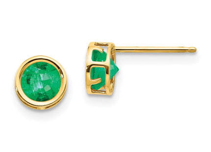 14k Yellow Gold Earrings Style XBE148 - Classique Jewelry Inc.