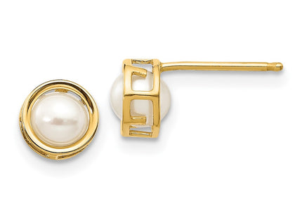 14k Yellow Gold Earrings Style XBE149 - Classique Jewelry Inc.