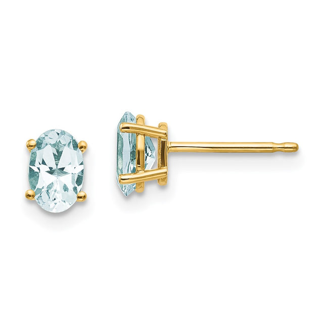14k Yellow Gold Earrings Style XBE15 - Classique Jewelry Inc.