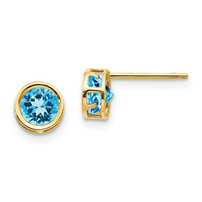 14k Yellow Gold Earrings Style XBE155 - Classique Jewelry Inc.