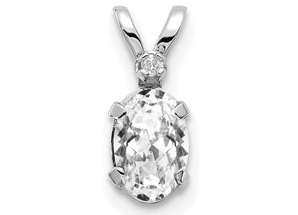 14k White Gold Pendants Style XBE159W - Classique Jewelry Inc.