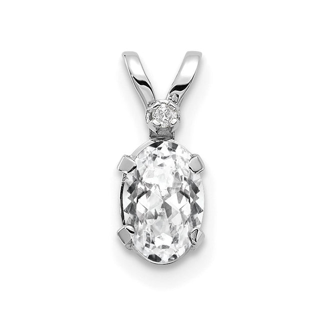 14k White Gold Pendants Style XBE159W - Classique Jewelry Inc.