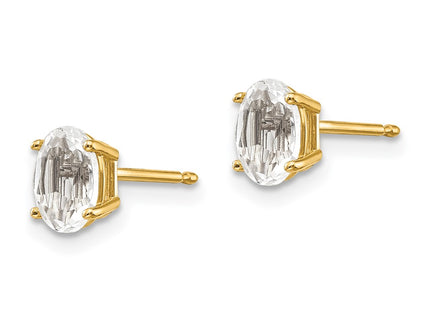 14k Yellow Gold Earrings Style XBE16 - Classique Jewelry Inc.
