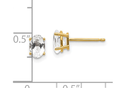 14k Yellow Gold Earrings Style XBE16 - Classique Jewelry Inc.