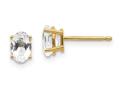 14k Yellow Gold Earrings Style XBE16 - Classique Jewelry Inc.