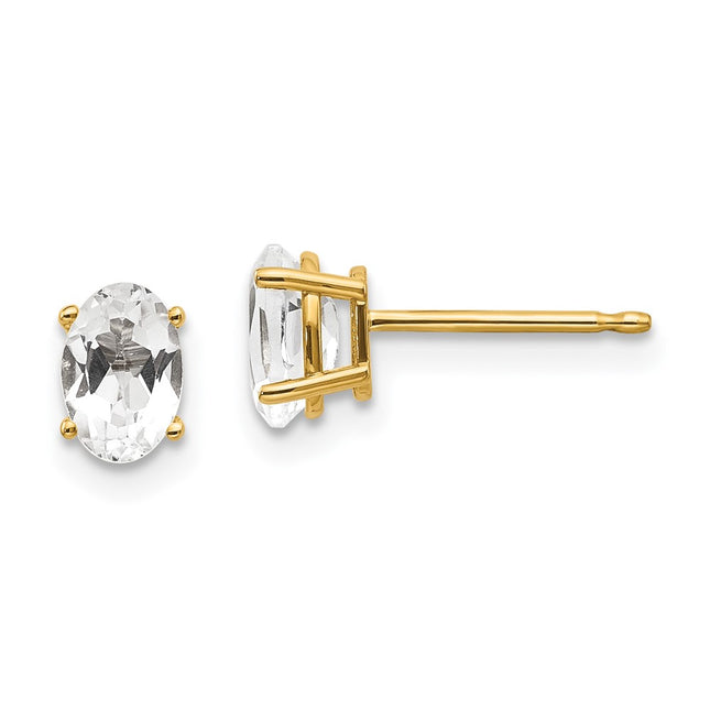 14k Yellow Gold Earrings Style XBE16 - Classique Jewelry Inc.