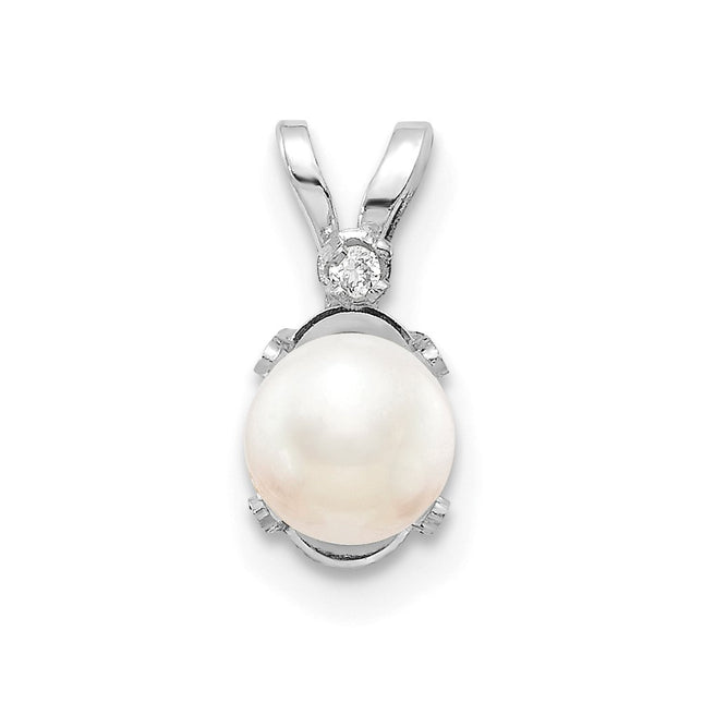 14k White Gold Pendants Style XBE161W - Classique Jewelry Inc.