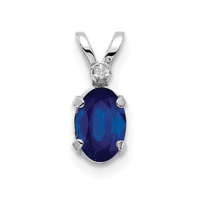 14K white gold diamond birthstone pendant