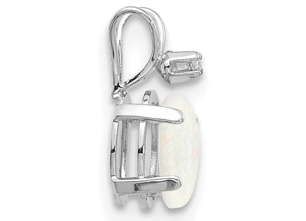 14k White Gold Pendants Style XBE165W - Classique Jewelry Inc.