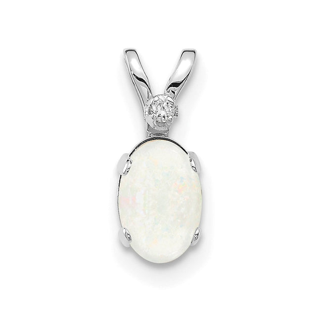 14k White Gold Pendants Style XBE165W - Classique Jewelry Inc.
