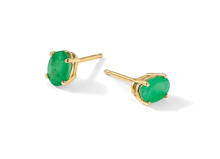 14k Emerald Earrings - May