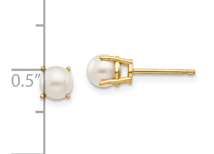 14k Yellow Gold Earrings Style XBE18 - Classique Jewelry Inc.