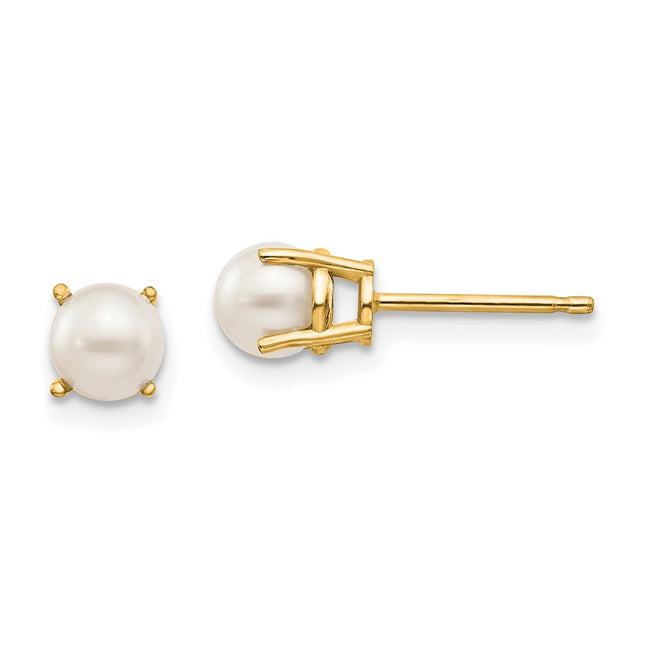 14k Yellow Gold Earrings Style XBE18 - Classique Jewelry Inc.