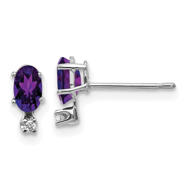 14k White Gold Earrings Style XBE181W - Classique Jewelry Inc.
