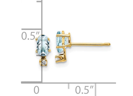 14k Yellow Gold Earrings Style XBE182 - Classique Jewelry Inc.