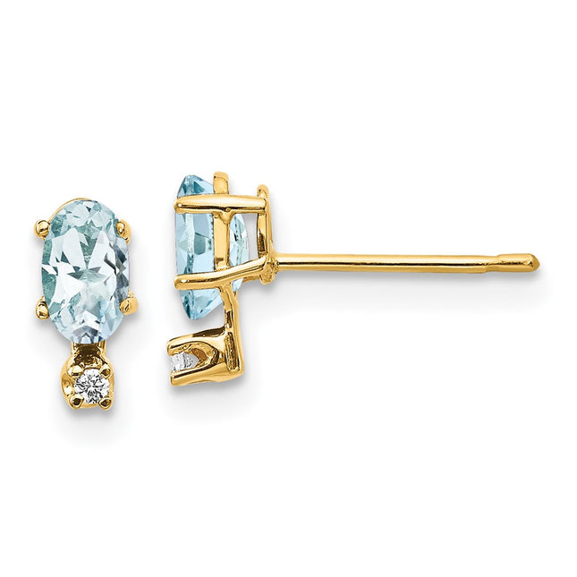 14k Yellow Gold Earrings Style XBE182 - Classique Jewelry Inc.