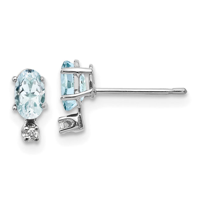 14k White Gold Earrings Style XBE182W - Classique Jewelry Inc.