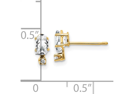 14k Yellow Gold Earrings Style XBE183 - Classique Jewelry Inc.