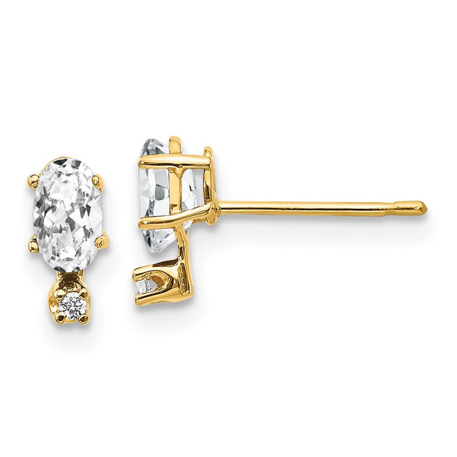14k Yellow Gold Earrings Style XBE183 - Classique Jewelry Inc.