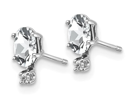 14k White Gold Earrings Style XBE183W - Classique Jewelry Inc.