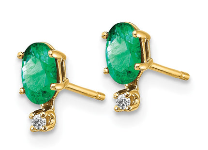 14k Yellow Gold Earrings Style XBE184 - Classique Jewelry Inc.