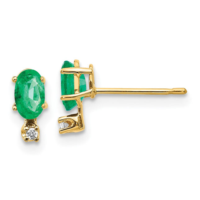 14k Yellow Gold Earrings Style XBE184 - Classique Jewelry Inc.