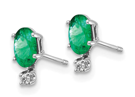 14k White Gold Earrings Style XBE184W - Classique Jewelry Inc.