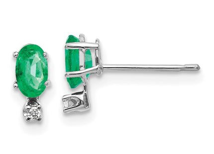 14k White Gold Earrings Style XBE184W - Classique Jewelry Inc.