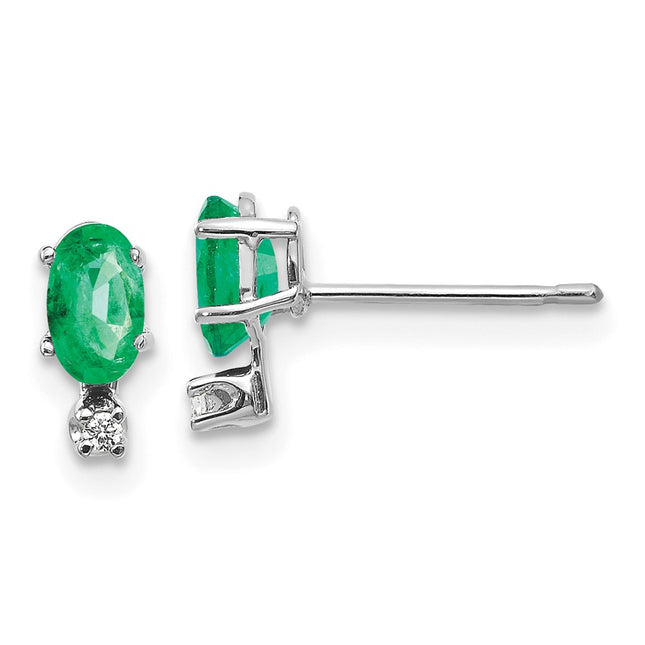 14k White Gold Earrings Style XBE184W - Classique Jewelry Inc.
