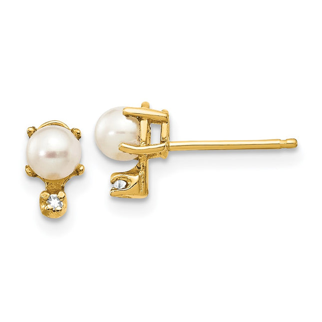 14k Yellow Gold Earrings Style XBE185 - Classique Jewelry Inc.