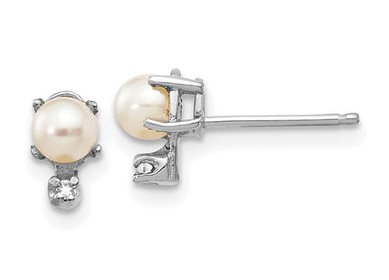 14k White Gold Earrings Style XBE185W - Classique Jewelry Inc.