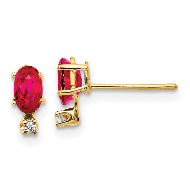 14k Yellow Gold Earrings Style XBE186 - Classique Jewelry Inc.