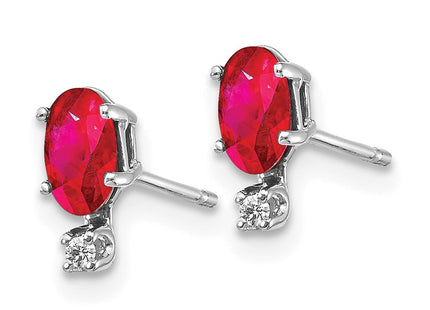 14k White Gold Earrings Style XBE186W - Classique Jewelry Inc.