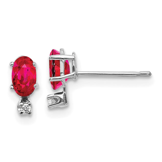 14k White Gold Earrings Style XBE186W - Classique Jewelry Inc.
