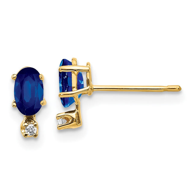 14k Yellow Gold Earrings Style XBE188 - Classique Jewelry Inc.