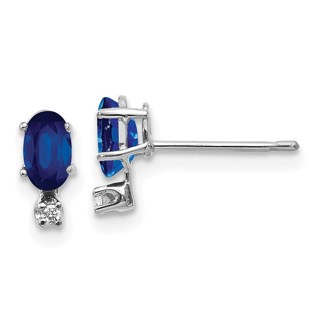 14k White Gold Earrings Style XBE188W - Classique Jewelry Inc.