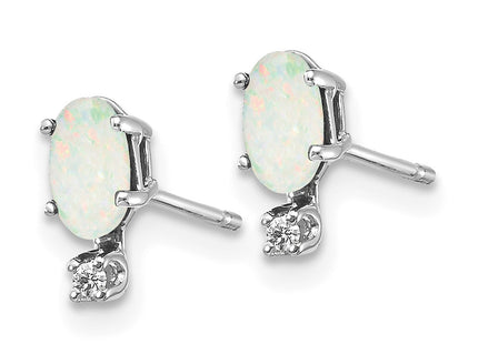 14k White Gold Earrings Style XBE189W - Classique Jewelry Inc.