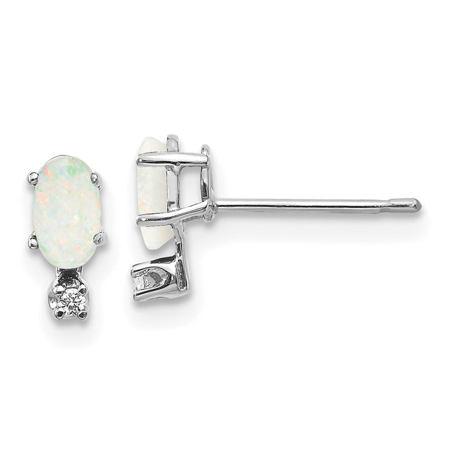 14k White Gold Earrings Style XBE189W - Classique Jewelry Inc.