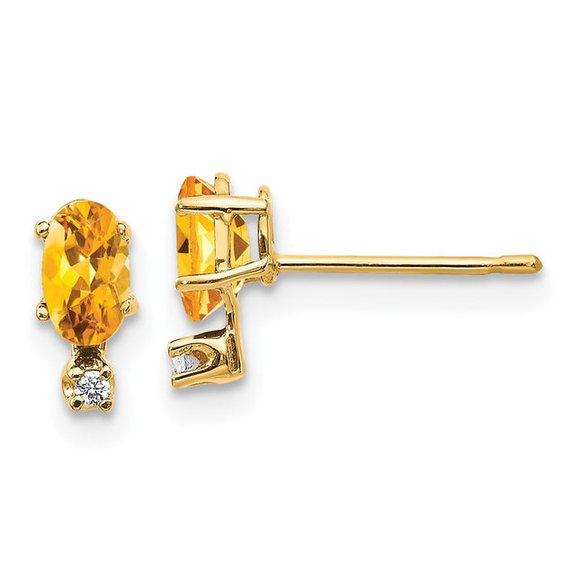 14k Yellow Gold Earrings Style XBE190 - Classique Jewelry Inc.
